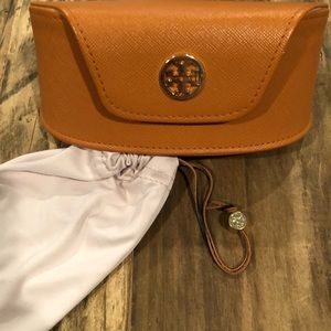 Tory Burch sun glass case and pouch